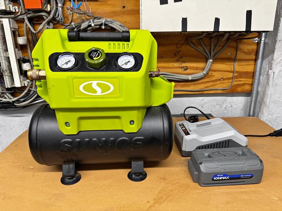 Sun Joe 40v air compressor portable