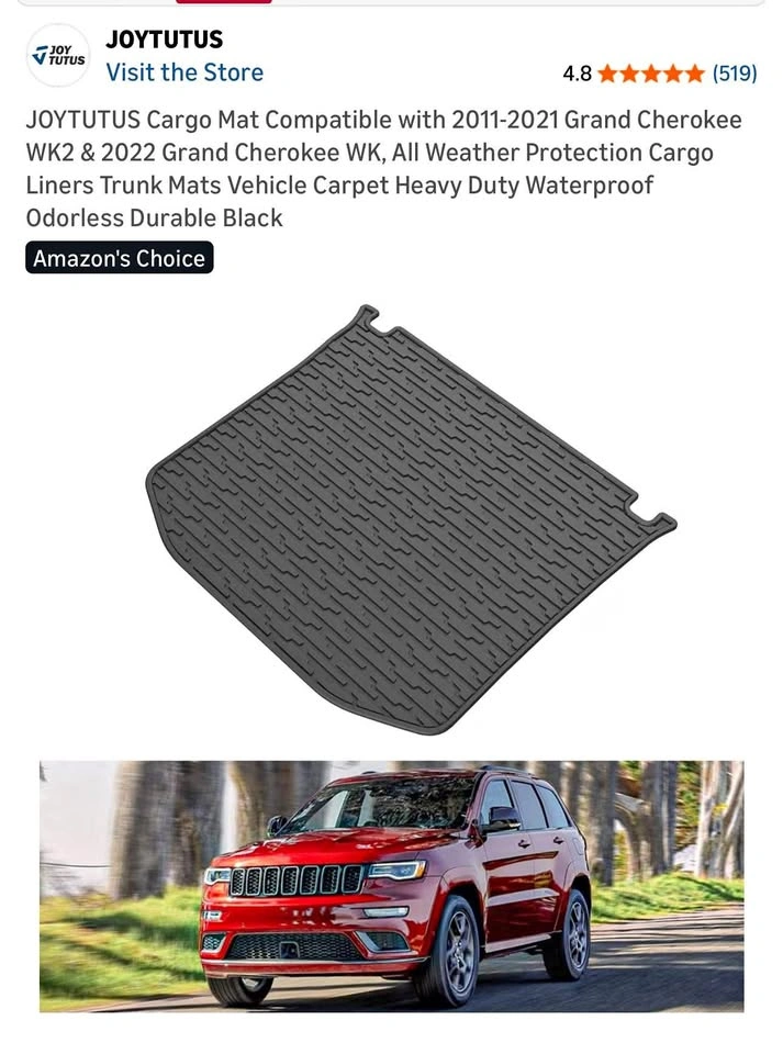 Cargo Mat Oem Compatible with 2011-2021 jeep Grand Cherokee