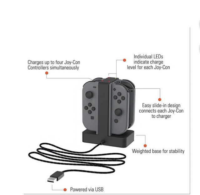 Brand New Nintendo Switch PowerA 4 Joy-Con Charging Dock - photo 4