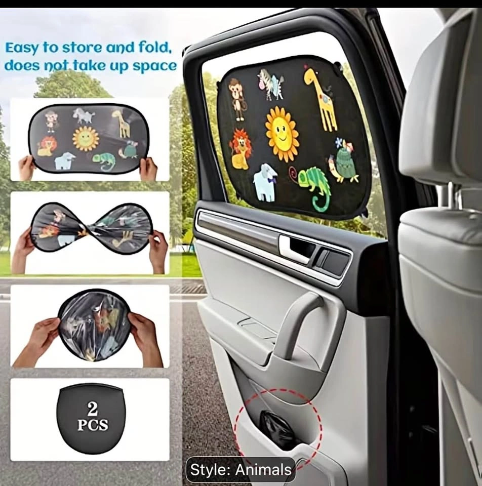 2-Pack Animal Pattern Car Window Sunshades