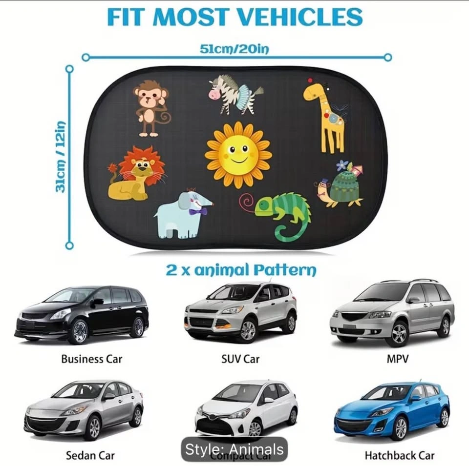 2-Pack Animal Pattern Car Window Sunshades - photo 3