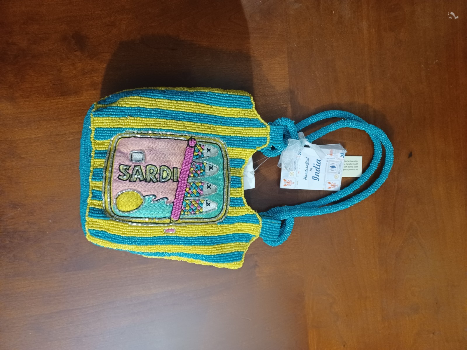 3 Bag Lot Handcrafted Made In India Sardines Boats Beaded Bag - photo 4