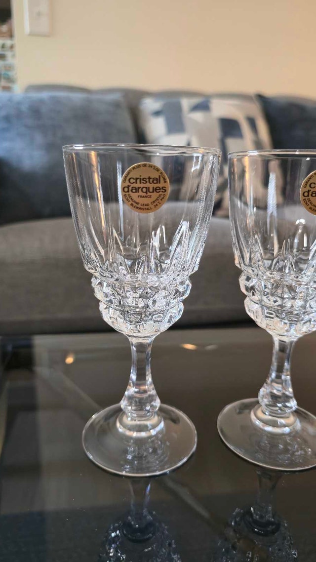 6 Cristal d’Arques Pompadour 24% Lead Crystal Wine Glasses - photo 2