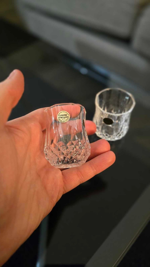 2 Cristal d’Arques Longchamp 24% Lead Crystal Shot Glasses - photo 2