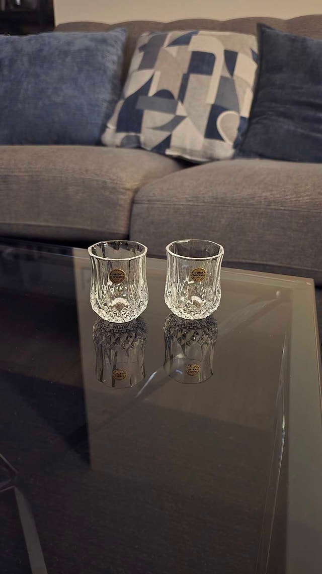 2 Cristal d’Arques Longchamp 24% Lead Crystal Shot Glasses - photo 4