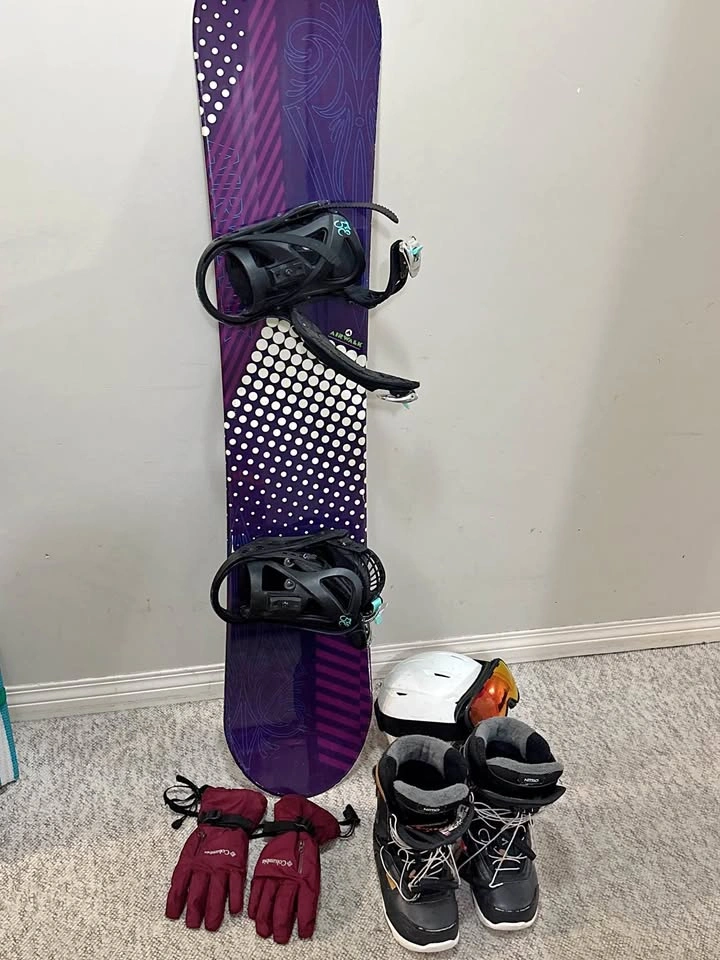 Complete Snowboard Starter Package – Board, Boots, Helmet, Goggl