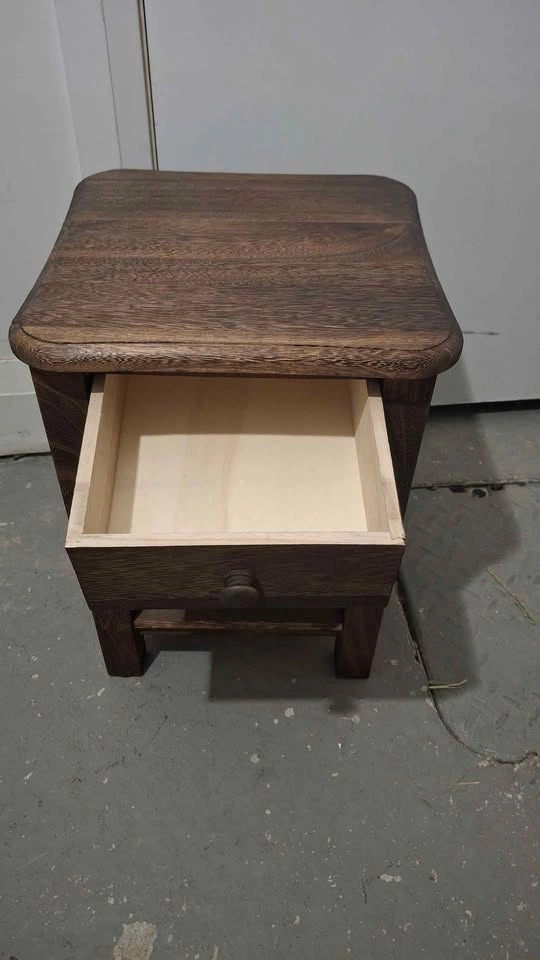Tiny side table / stool with pull out drawer 30x30x40cm ⚽️ - photo 2