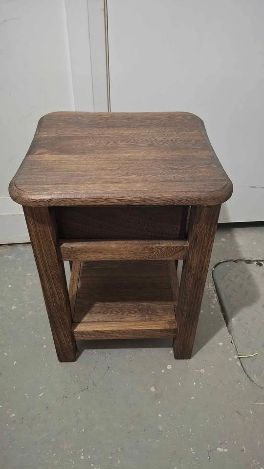 Tiny side table / stool with pull out drawer 30x30x40cm ⚽️ - photo 4