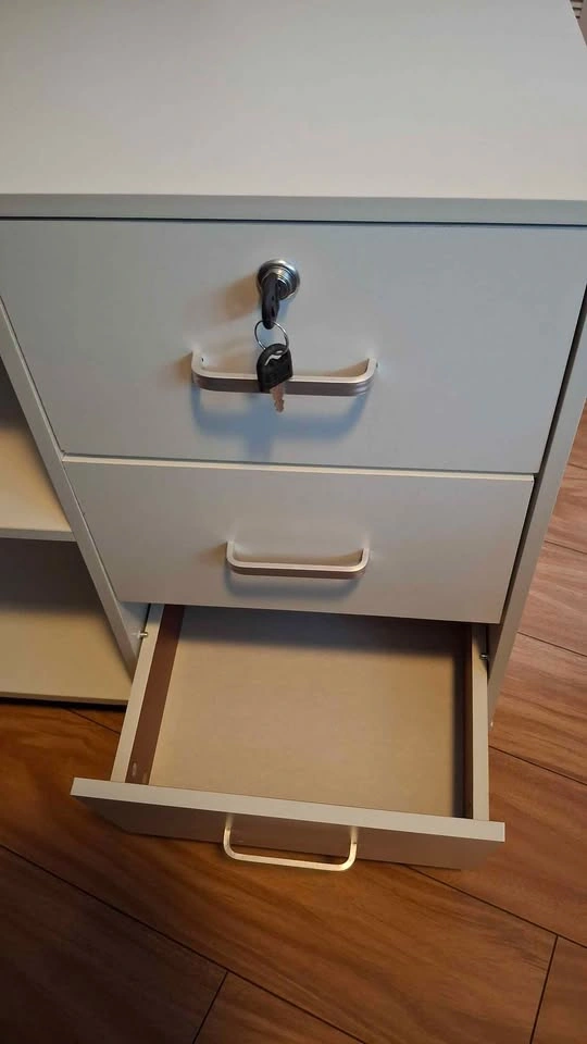 White lockable storage cabinet, shelf 36x60x56cm ⚽️ - photo 4