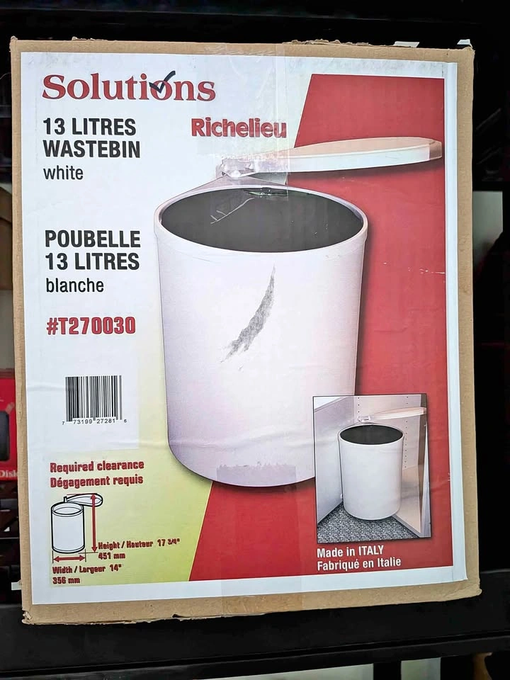 Richelieu 13L Pivot-Out Kitchen Garbage Bin