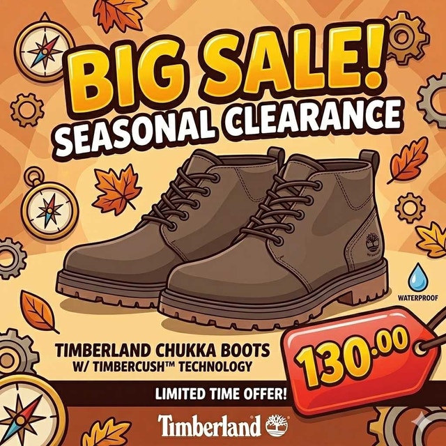 Timberland Chukka Boots (size 9, 10)