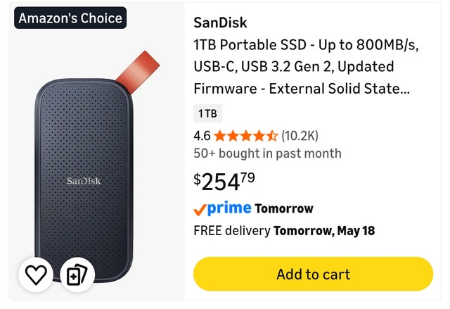 SanDisk 1TB Portable SSD