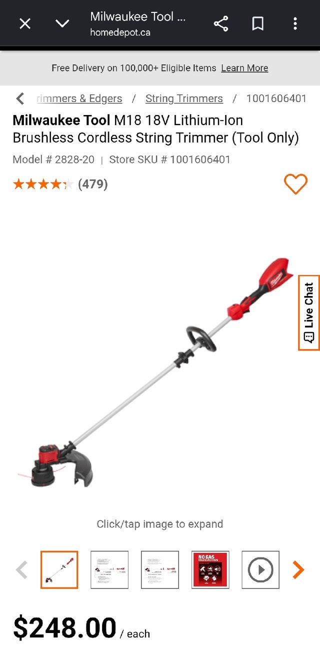Milwaukee M18 Brushless Cordless String Trimmer