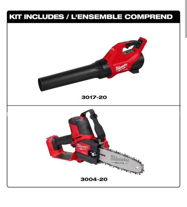 Milwaukee M12 FUEL Blower and Hatchet Chainsaw Kit