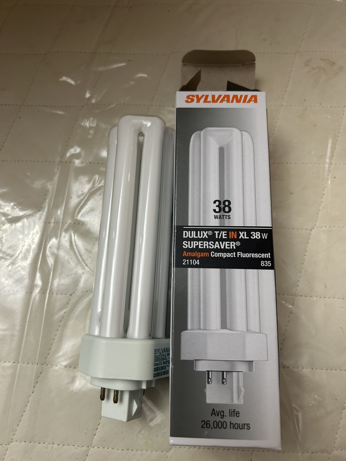 Sylvania 21104 38W 3500K Compact Fluorescent, 118-120V