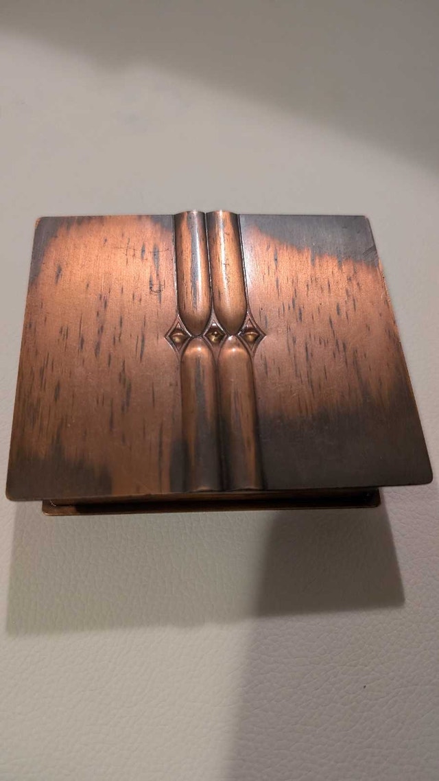 Roycroft Copper Stamp Box
