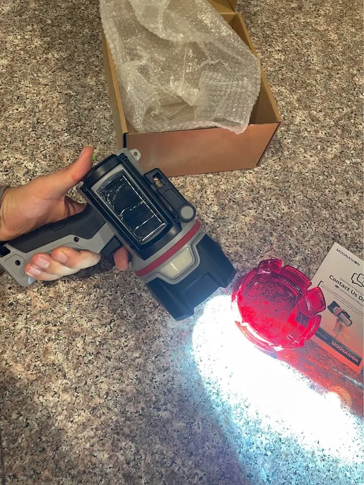 Rechargeable Spotlight Flashlight, Super Bright 200000 Lumen image indicator(5)