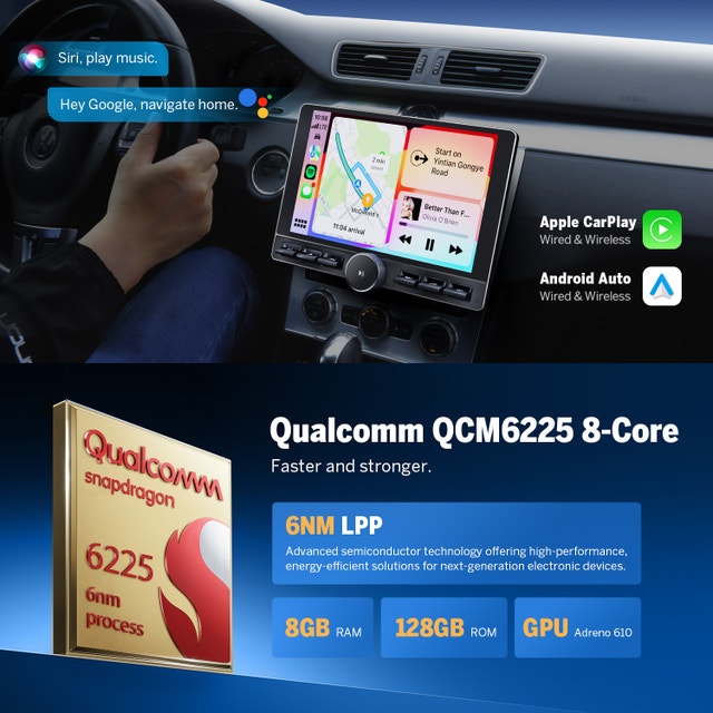 Eonon 10.1" QLED Double Din Android Car Stereo – CarPlay - photo 5