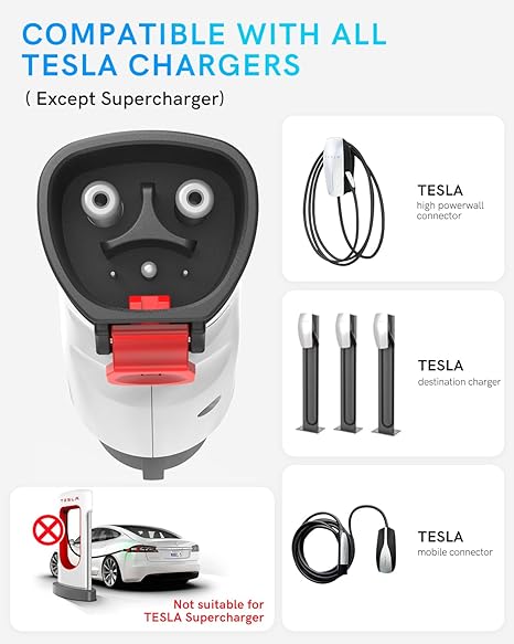 EV Charger Adapter for Tesla to J1772, Up to 60A 250V, IP65 - photo 2