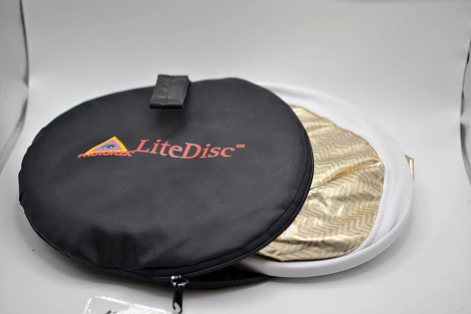 Photoflex Collapsible LiteDisc 12.75” reflector — Soft Gold / Wh