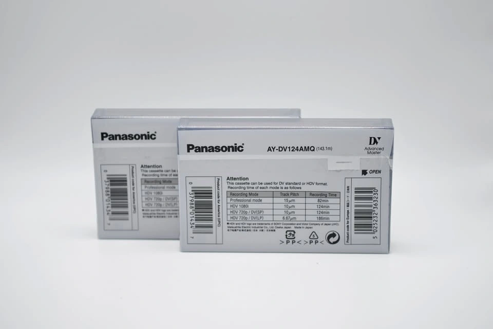 (Sealed) Panasonic AY‐DVM124AMQ Professional MiniDV Tapes