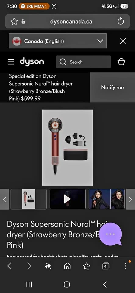 ✨ Dyson Supersonic Nural HD16 Hair Dryer ✨