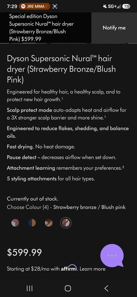 ✨ Dyson Supersonic Nural HD16 Hair Dryer ✨ - photo 2