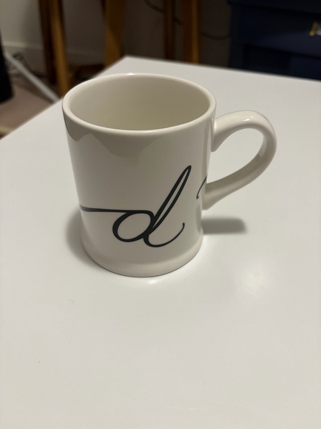 Indigo Ceramic Initial D Mug - photo 2