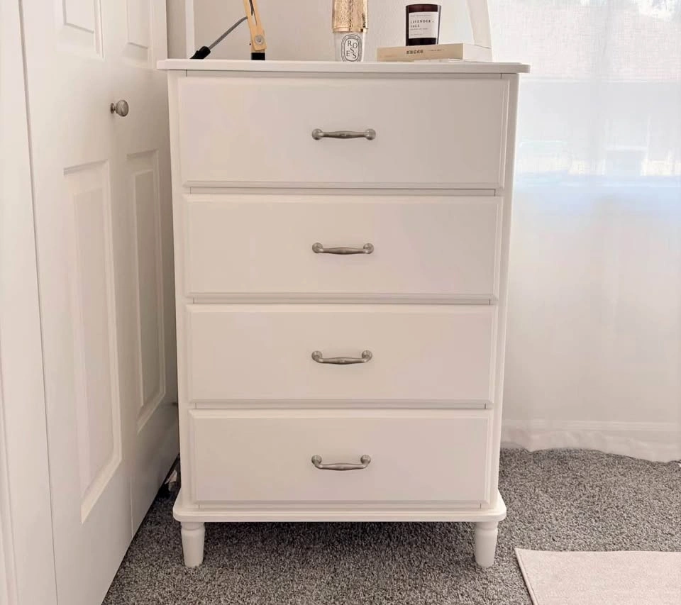 Elegant French-Style 4-Drawer Dresser - Compact & Chic
