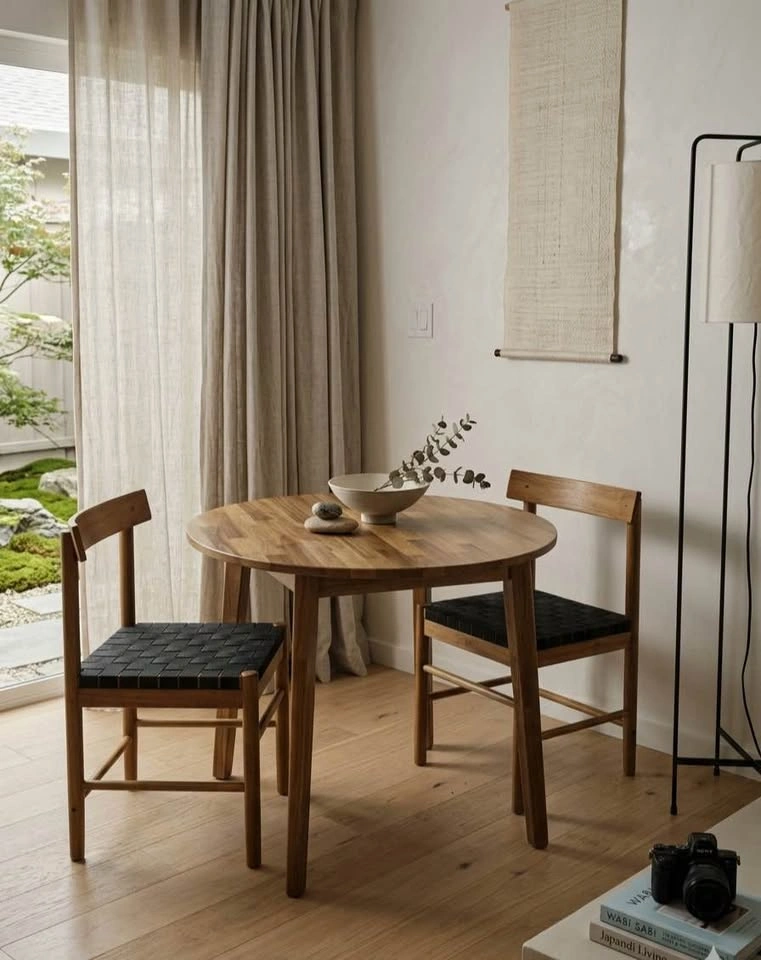 Japandi Style Ikea NACKANÄS Dining Set — Solid Wood
