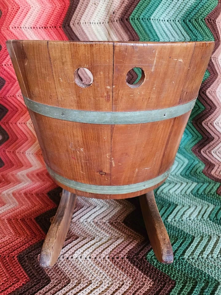 Vintage Wooden Barrel Toddler or Doll Rocking Chair - photo 3