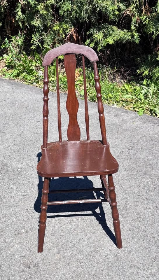 Vintage folding table with 1 chair - photo 2
