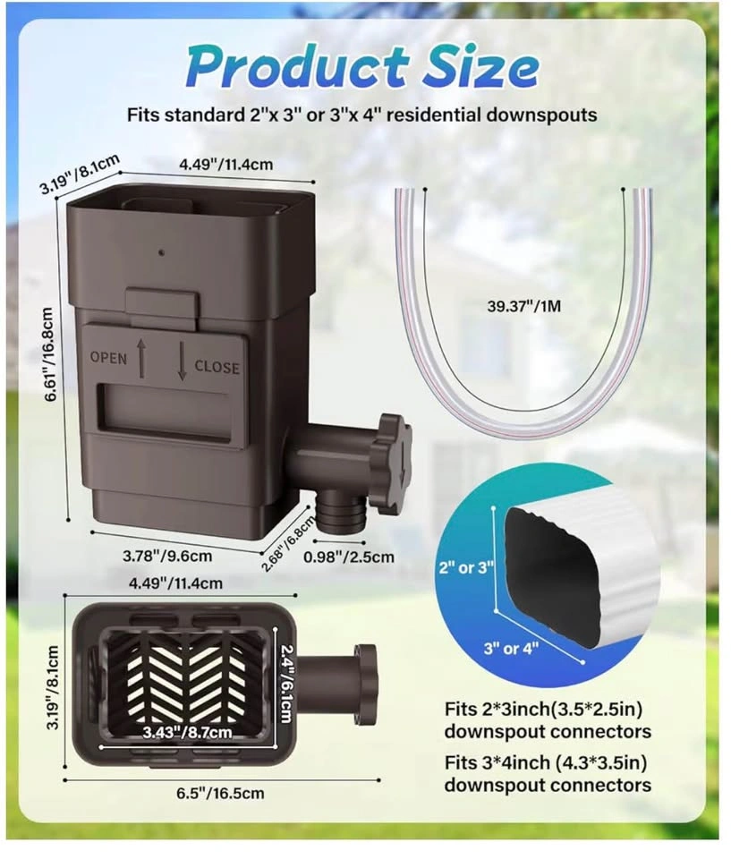Rain Barrel Diverter Kit, Rainwater Collection System - photo 2