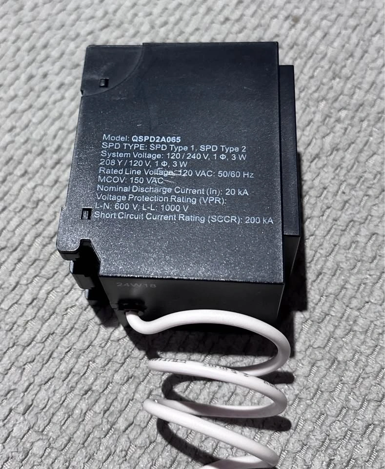Plug-in Surge Protection Device 2-Pole 65kA 120/240V, 1Ø, 3W - photo 3