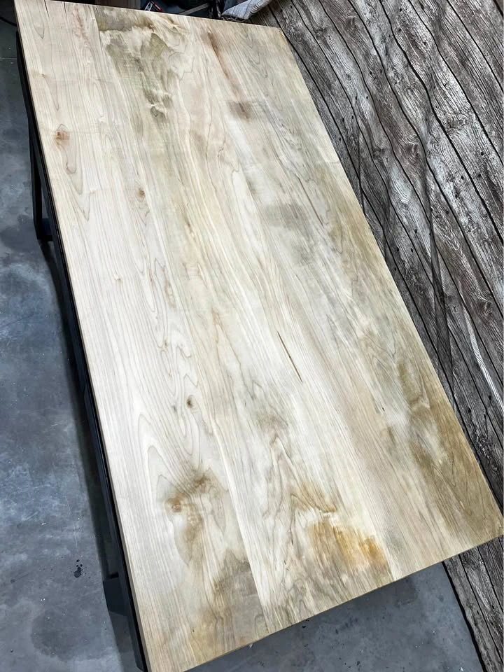 Solid Maple Floating Desk!