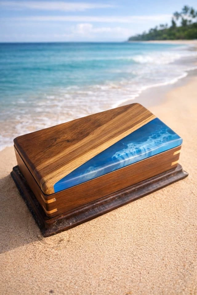 Epoxy Ocean Style Jewelry Box - photo 2