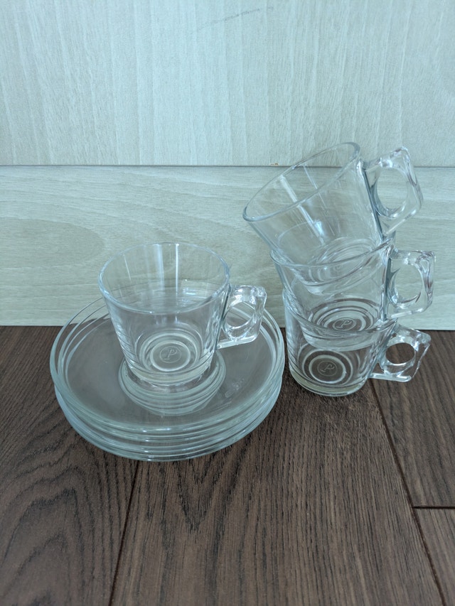 set of 4 espresso glasses