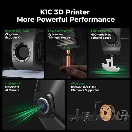 Creality K1C 3D Printer Enclosed AI Camera Carbon Fiber Ready - photo 3
