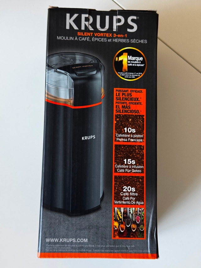 Krups GX332850 Silent Vortex 3-in-1 Grinder for Coffee - photo 3