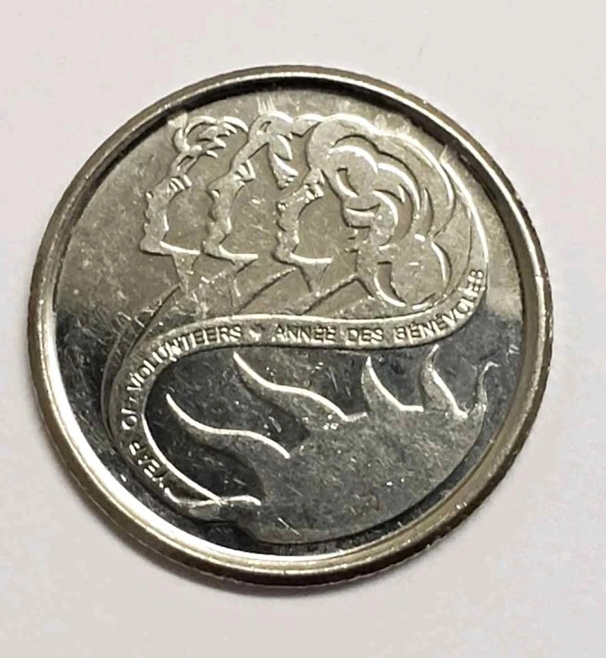 2001 Year of the Volunteer Canadian 10-cent dime