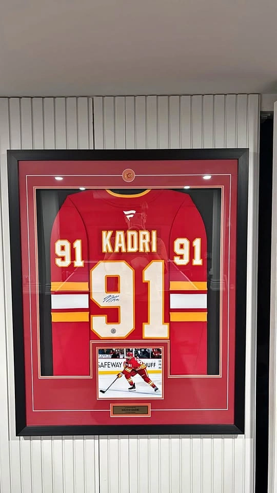 Professionally Framed Signed Nazem Kadri Calgary Flames Jersey
