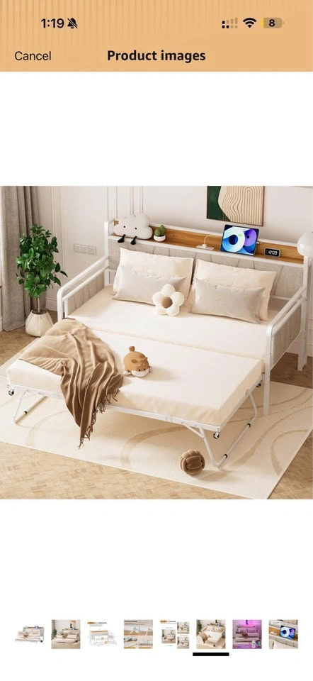 NEW Twin Daybed in BOX - with Trundle and Headboard – White - photo 3