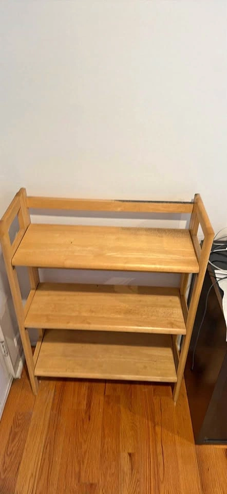 Wooden 3-Tier Bookshelf / Storage Shelf – Compact & Sturdy