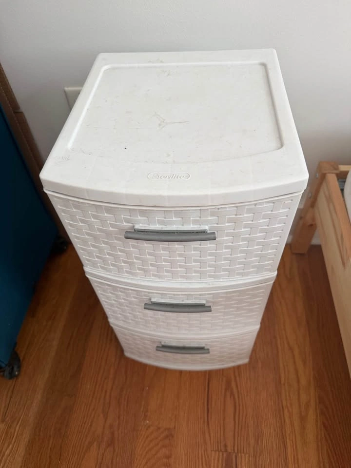 Sterilite 3-Drawer Storage Organizer – White Wicker Style - photo 2