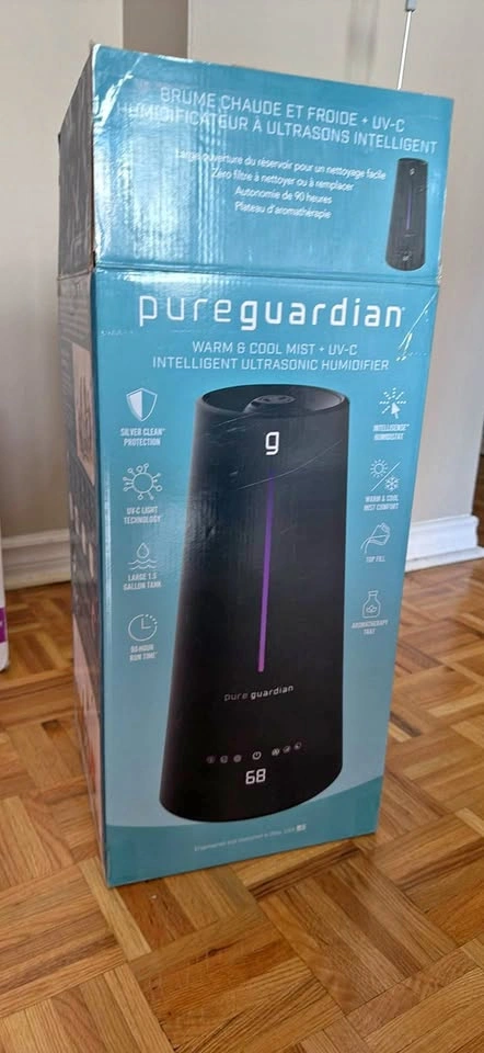 Pure Guardian H5665BCA Warm & Cool Mist Ultrasonic Humidifier