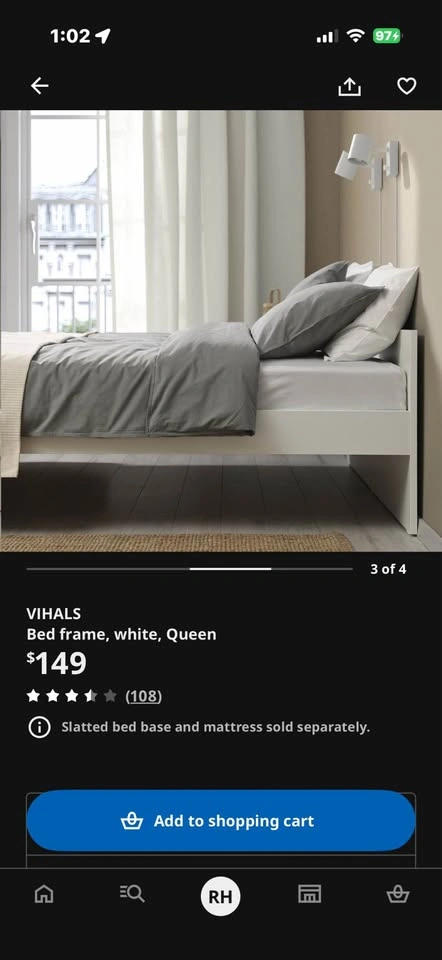 IKEA VIHALS Queen Bed Frame - photo 3