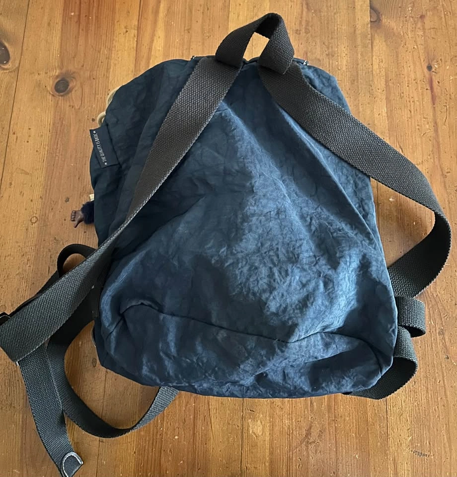 Kipling Vintage Small Blue Backpack with Monkey Keychain ⚽️ - photo 2