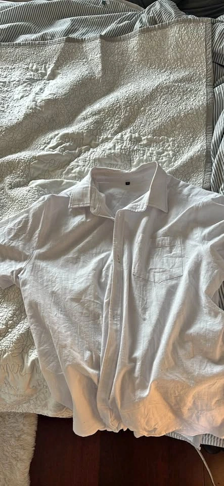 Men’s White Linen Shirt