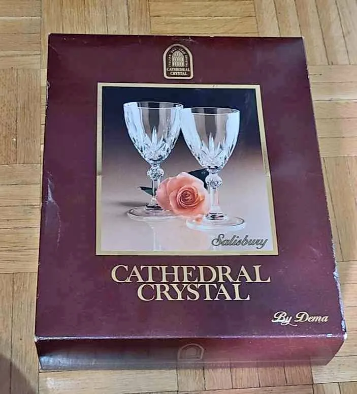 Vintage Set of 6 Cathedral Crystal by Dema thumbnail