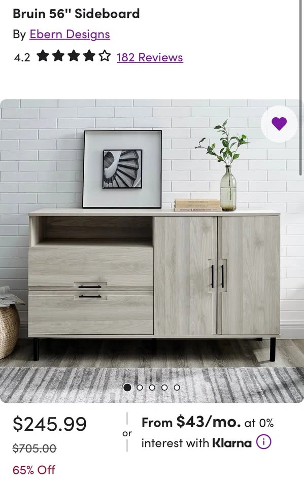 Modern Light Wood Sideboard Cabinet - photo 4
